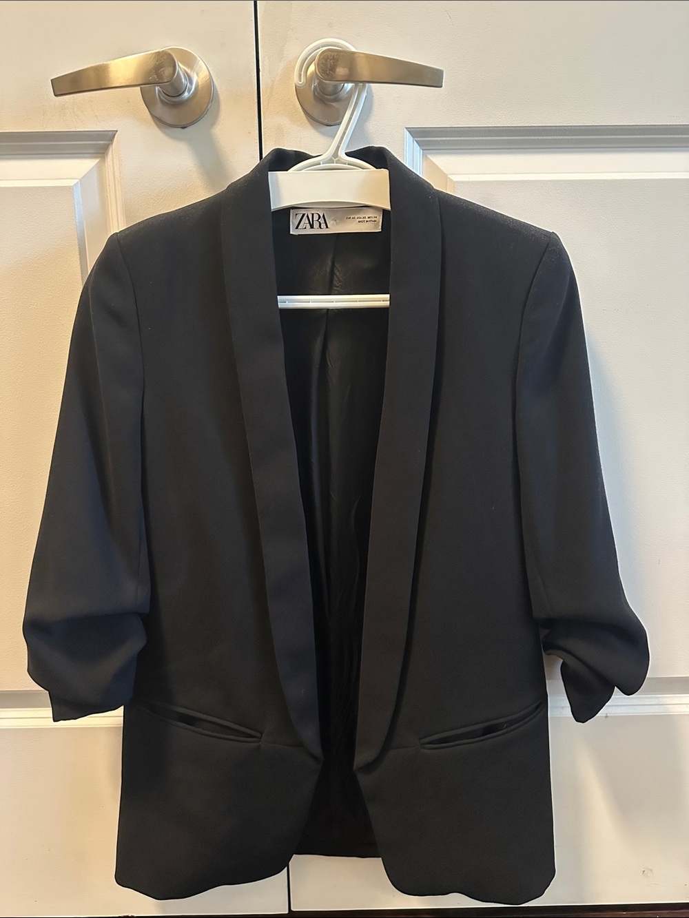 Zara Black Blazer Jacket (size: XS)